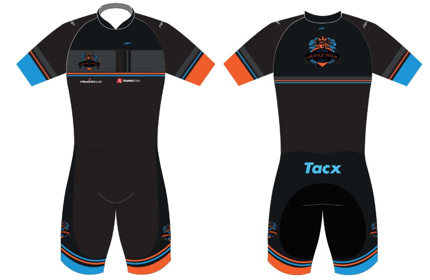 Team Orange Pedal Short Sleeve Speedsuit